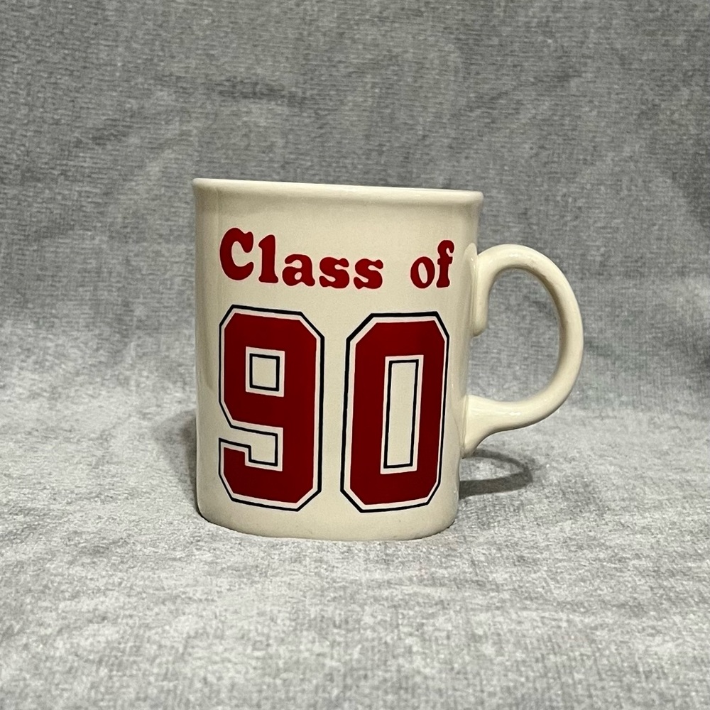 Vintage Ceramic Mug Made In England Class of 90 Logo